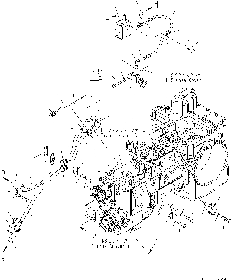 Схема запчастей Komatsu D85EX-15 - СИЛОВАЯ ЛИНИЯ PIPIMG СИЛОВАЯ ПЕРЕДАЧА И КОНЕЧНАЯ ПЕРЕДАЧА