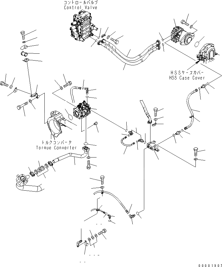 Схема запчастей Komatsu D85EX-15 - СИЛОВАЯ ЛИНИЯ МАСЛОПРОВОДЯЩАЯ ЛИНИЯ (H.S.S.МОТОР И НАСОС ВЕНТИЛЯТОРА ЛИНИЯ) СИЛОВАЯ ПЕРЕДАЧА И КОНЕЧНАЯ ПЕРЕДАЧА