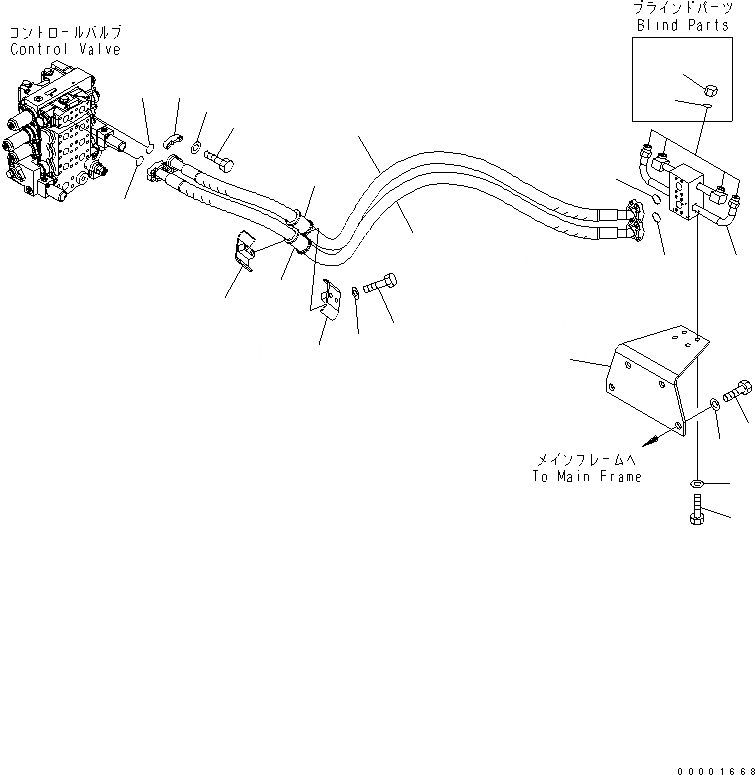 Схема запчастей Komatsu D85EX-15 - РЫХЛИТЕЛЬ ЛИНИЯ ГИДРАВЛИКА
