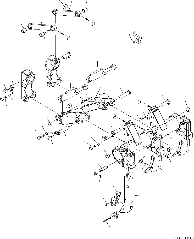 Схема запчастей Komatsu D85EX-15 - РЫХЛИТЕЛЬ РАБОЧЕЕ ОБОРУДОВАНИЕ