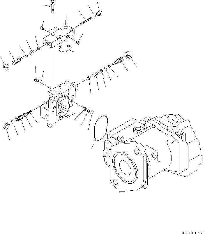 Схема запчастей Komatsu D85EX-15 - H.S.S. НАСОС (/) ОСНОВН. КОМПОНЕНТЫ И РЕМКОМПЛЕКТЫ