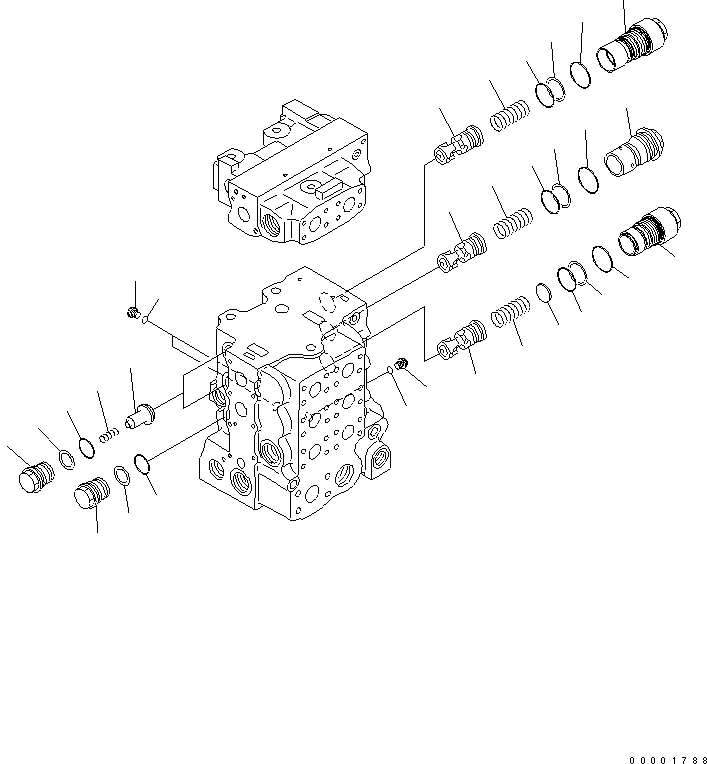 Схема запчастей Komatsu D85EX-15 - УПРАВЛЯЮЩ. КЛАПАН (4-Х СЕКЦИОНН.) (/8) ОСНОВН. КОМПОНЕНТЫ И РЕМКОМПЛЕКТЫ