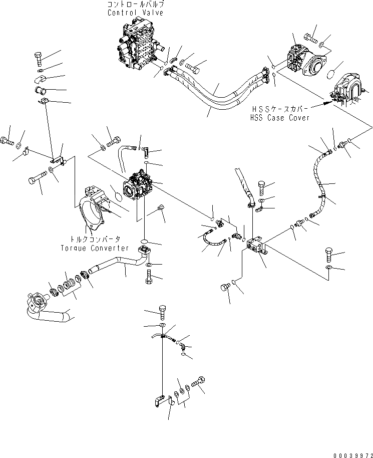 Схема запчастей Komatsu D85EX-15E0 - СИЛОВАЯ ПЕРЕДАЧА МАСЛОПРОВОДЯЩАЯ ЛИНИЯ (H.S.S.МОТОР И НАСОС ВЕНТИЛЯТОРА ЛИНИЯ)(№-) СИЛОВАЯ ПЕРЕДАЧА И КОНЕЧНАЯ ПЕРЕДАЧА