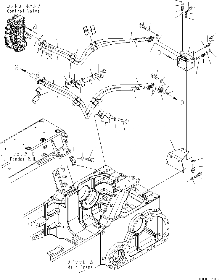 Схема запчастей Komatsu D85EX-15E0 - РЫХЛИТЕЛЬ ЛИНИЯ (ДЛЯ РЕГУЛИР. МНОГОСТОЕЧН. РЫХЛИТ.)(№-) ГИДРАВЛИКА