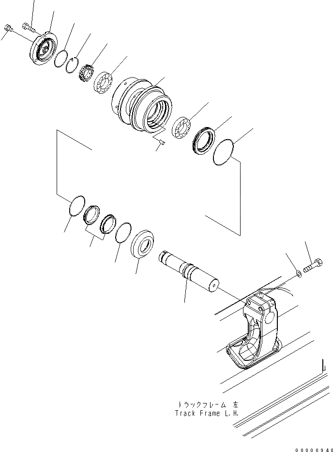 Схема запчастей Komatsu D85EX-15E0 - ПОДДЕРЖИВАЮЩИЙ КАТОК (ЛЕВ.) (МОРОЗОУСТОЙЧИВ. СПЕЦ-Я (A) СПЕЦ-Я.)(№-) ХОДОВАЯ