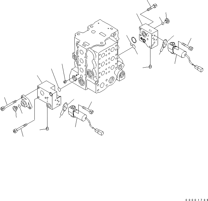 Схема запчастей Komatsu D85EX-15E0 - УПРАВЛЯЮЩ. КЛАПАН (5-СЕКЦИОНН.) (/9)(№-) ОСНОВН. КОМПОНЕНТЫ И РЕМКОМПЛЕКТЫ
