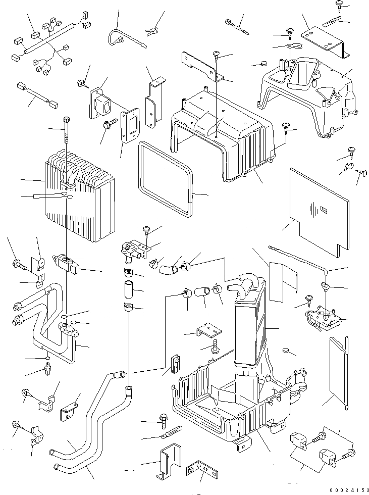 Схема запчастей Komatsu D85EX-15E0 - БЛОК КОНДИЦИОНЕРА(№-) ОСНОВН. КОМПОНЕНТЫ И РЕМКОМПЛЕКТЫ