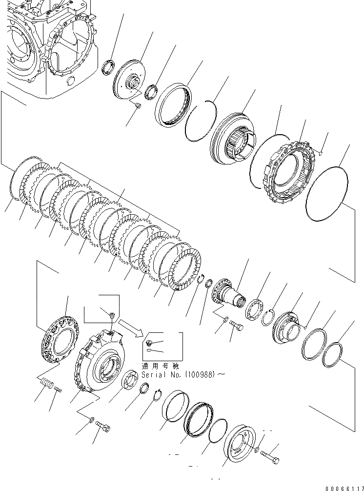 Схема запчастей Komatsu D85EX-15E0 - H.S.S (ТОРМОЗ.)(№-) СИЛОВАЯ ПЕРЕДАЧА И КОНЕЧНАЯ ПЕРЕДАЧА