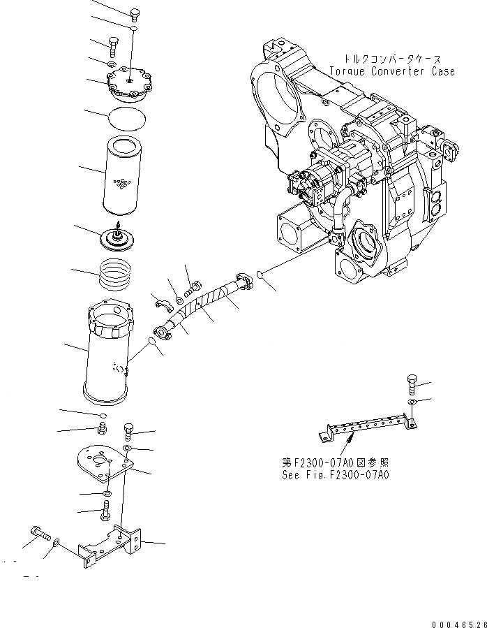 Схема запчастей Komatsu D85EX-15E0 - СИЛОВАЯ ПЕРЕДАЧА ФИЛЬТР. (ДОПОЛН. МАСЛ. ЛИНИЯ)(№-) СИЛОВАЯ ПЕРЕДАЧА И КОНЕЧНАЯ ПЕРЕДАЧА