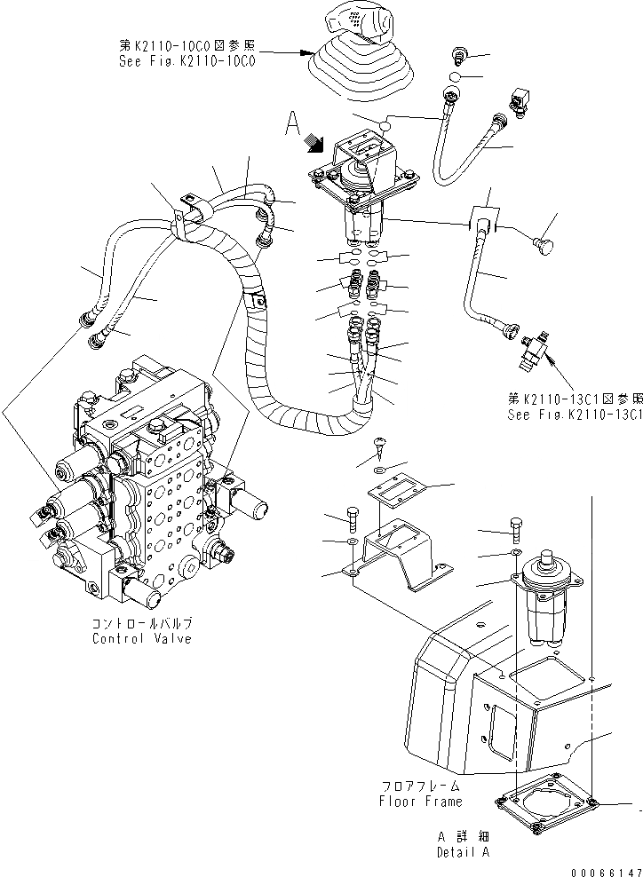 Схема запчастей Komatsu D85EX-15E0 - ОТВАЛ P.P.C. ТРУБЫ (ДЛЯ ПОВОРОТНОГО ОТВАЛА ИЛИ ПРЯМ. УГОЛЬН. DOZER)(№-) КАБИНА ОПЕРАТОРА И СИСТЕМА УПРАВЛЕНИЯ