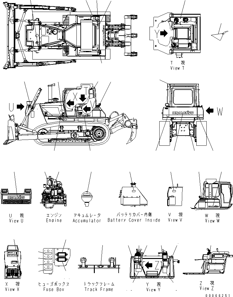 Схема запчастей Komatsu D85EX-15E0 - МАРКИРОВКА (ФРАНЦИЯ)(№-) МАРКИРОВКА