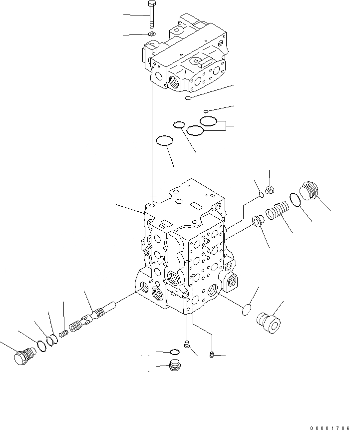 Схема запчастей Komatsu D85EX-15E0 - УПРАВЛЯЮЩ. КЛАПАН (4-Х СЕКЦИОНН.) (/8)(№-) ОСНОВН. КОМПОНЕНТЫ И РЕМКОМПЛЕКТЫ