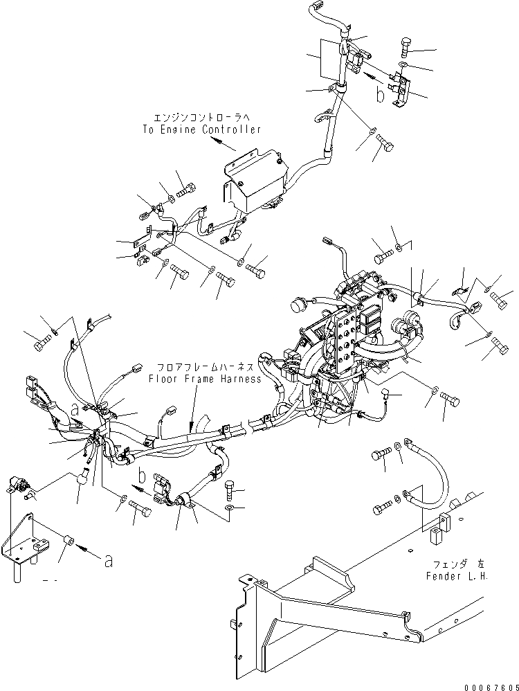 Схема запчастей Komatsu D85EX-15R - ЭЛЕКТРОПРОВОДКА (/)(№-) ЭЛЕКТРИКА