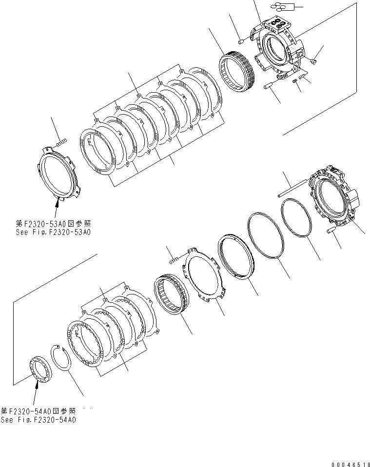 Схема запчастей Komatsu D85EX-15R - ТРАНСМИССИЯ (3 И ПЕРЕД. КОЖУХ)(№-) СИЛОВАЯ ПЕРЕДАЧА И КОНЕЧНАЯ ПЕРЕДАЧА