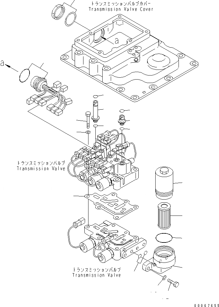 Схема запчастей Komatsu D85EX-15R - ТРАНСМИССИЯ (ФИЛЬТР. И Э/ПРОВОДКА)(№-) СИЛОВАЯ ПЕРЕДАЧА И КОНЕЧНАЯ ПЕРЕДАЧА
