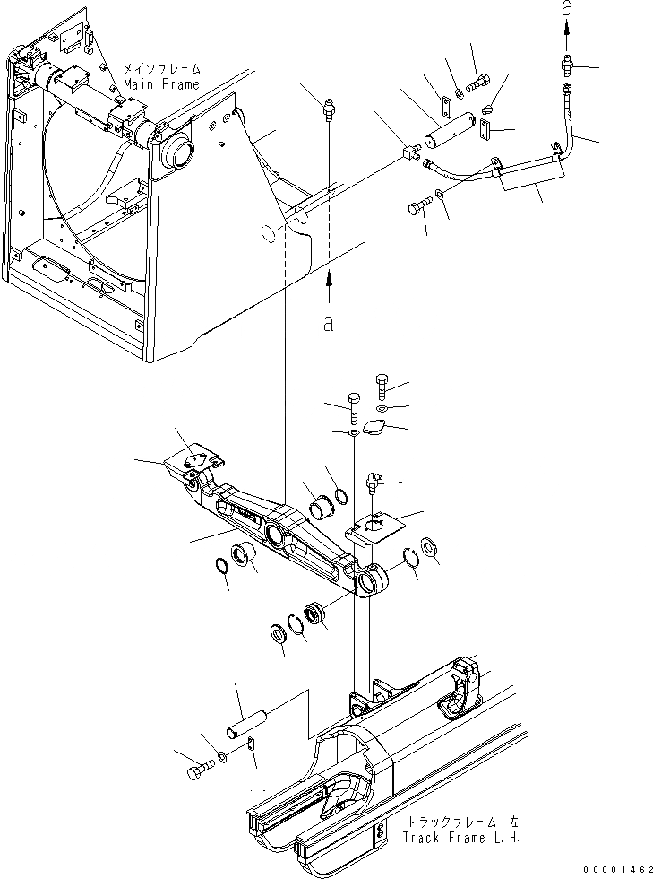 Схема запчастей Komatsu D85EX-15R - ПОДВЕСКА(№-) ОСНОВН. РАМА И КОМПОНЕНТЫ
