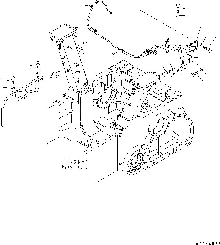 Схема запчастей Komatsu D85EX-15R - ЭЛЕКТРОПРОВОДКА КРЕПЛЕНИЕ (СИЛОВАЯ ПЕРЕДАЧА)(№-) КАБИНА ОПЕРАТОРА И СИСТЕМА УПРАВЛЕНИЯ