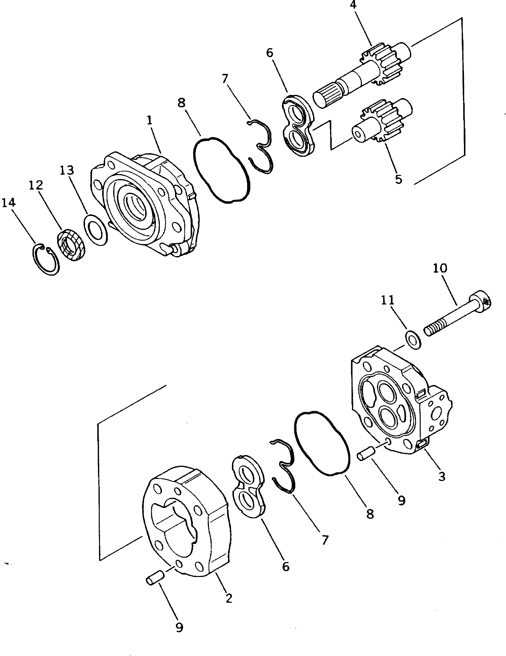 Схема запчастей Komatsu D85EX-15R - ПРОДУВОЧН. НАСОС(№-) ОСНОВН. КОМПОНЕНТЫ И РЕМКОМПЛЕКТЫ