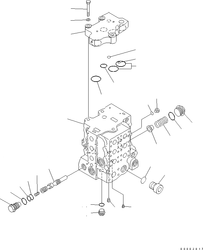 Схема запчастей Komatsu D85EX-15R - УПРАВЛЯЮЩ. КЛАПАН (3-Х СЕКЦИОНН.) (/7)(№-) ОСНОВН. КОМПОНЕНТЫ И РЕМКОМПЛЕКТЫ