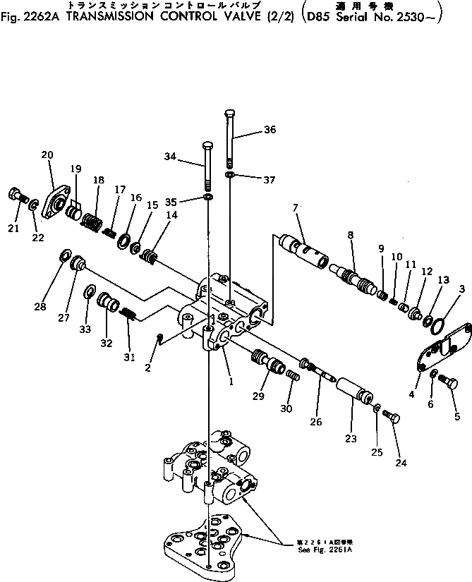 Схема запчастей Komatsu D85P-18 - КЛАПАН УПРАВЛЕНИЯ ТРАНСМИССИЕЙ (/)(№-) ОСНОВН. МУФТА¤ ГИДРОТРАНСФОРМАТОР И ТРАНСМИССИЯ