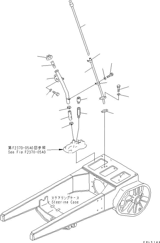 Схема запчастей Komatsu D85P-21 - УРОВЕНЬ GAUGE ОСНОВН. РАМА И КОМПОНЕНТЫ
