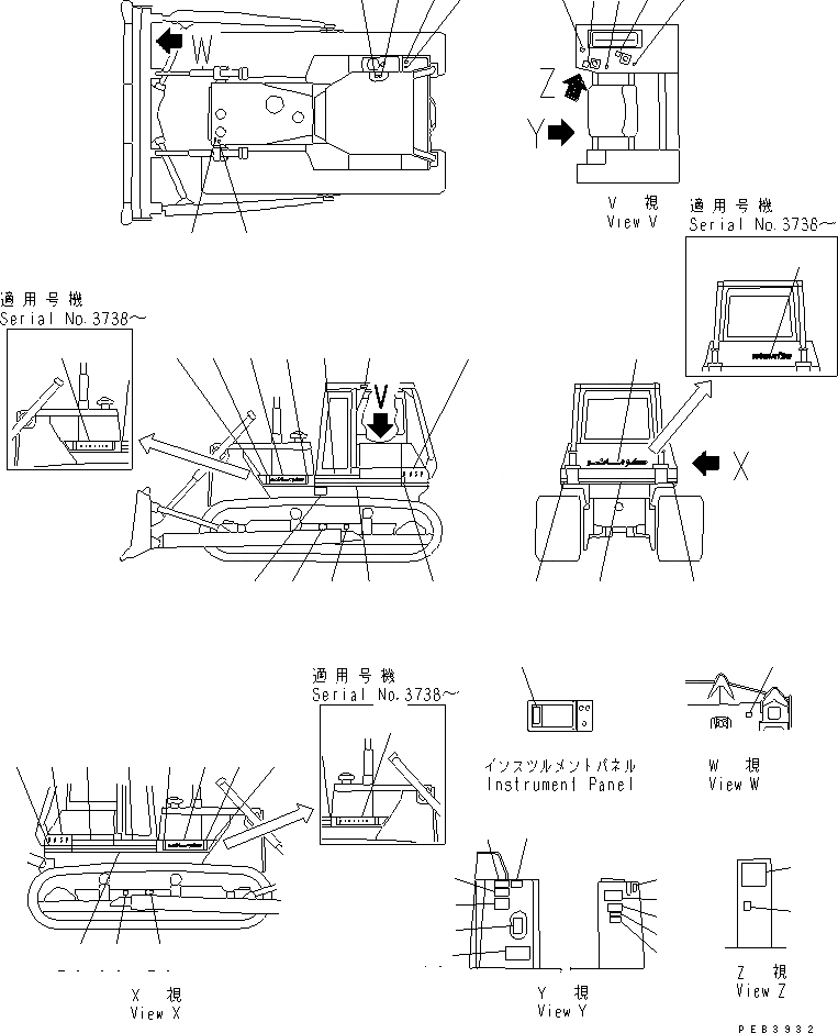 Схема запчастей Komatsu D85P-21 - МАРКИРОВКА (АРАБСК.)(№89-8) МАРКИРОВКА