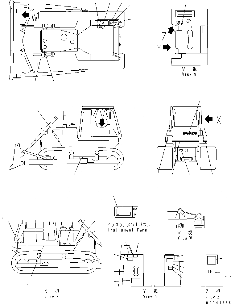 Схема запчастей Komatsu D85P-21 - МАРКИРОВКА (ИСПАНИЯ) МАРКИРОВКА