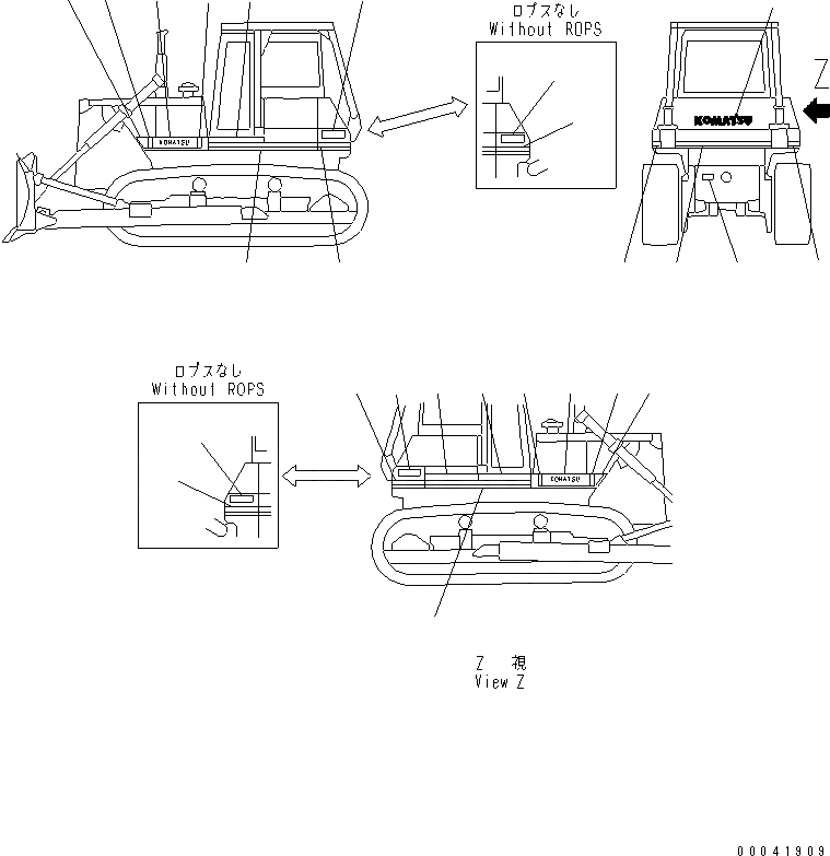 Схема запчастей Komatsu D85P-21 - МАРКИРОВКА (ИСПАНИЯ) (PICTORIAL) (/)(№87-) МАРКИРОВКА