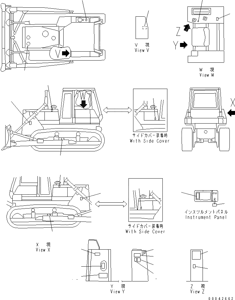 Схема запчастей Komatsu D85P-21 - МАРКИРОВКА (АНГЛ.) (ДЛЯ США И PUERTORICO) (/)(№87-) МАРКИРОВКА