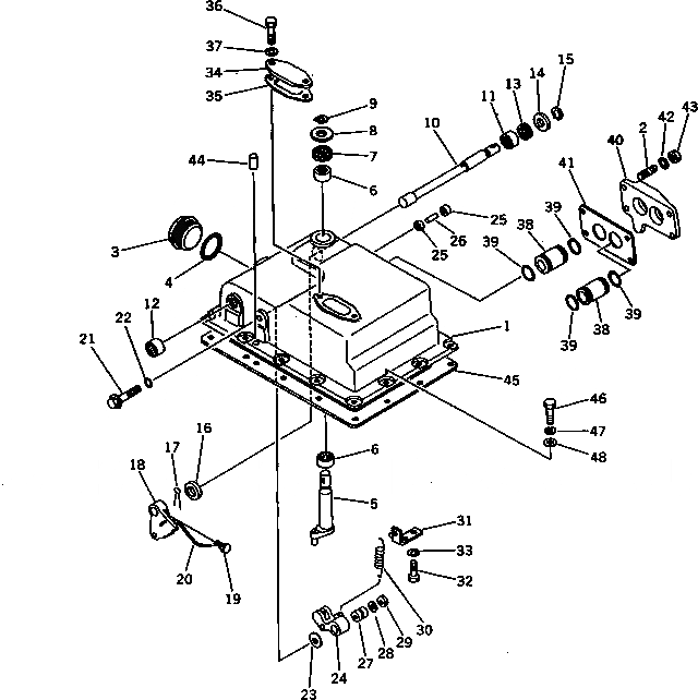 Схема запчастей Komatsu D85P-21-E - КЛАПАН ТРАНСМИССИИ КРЫШКАAND РЫЧАГ ГТР CONVERTOR¤ ТРАНСМИССИЯ¤ РУЛЕВ. УПРАВЛЕНИЕ И КОНЕЧНАЯ ПЕРЕДАЧА