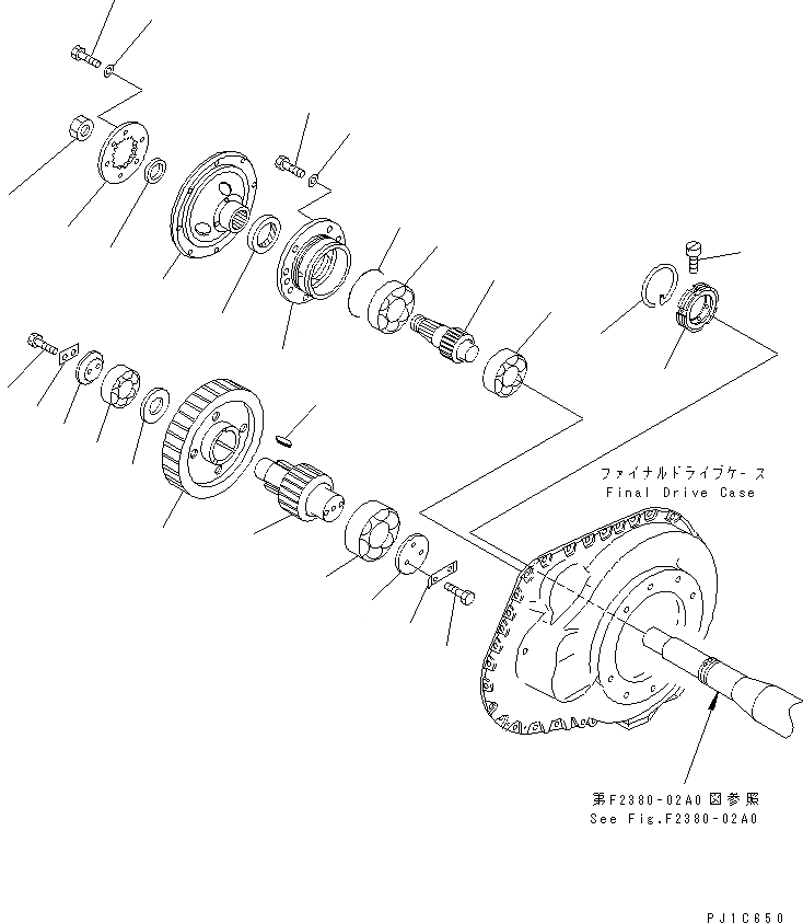 Схема запчастей Komatsu D85P-21-E - КОРПУС КОНЕЧН. ПЕРЕДАЧИ И ПРИВОД ГТР CONVERTOR¤ ТРАНСМИССИЯ¤ РУЛЕВ. УПРАВЛЕНИЕ И КОНЕЧНАЯ ПЕРЕДАЧА