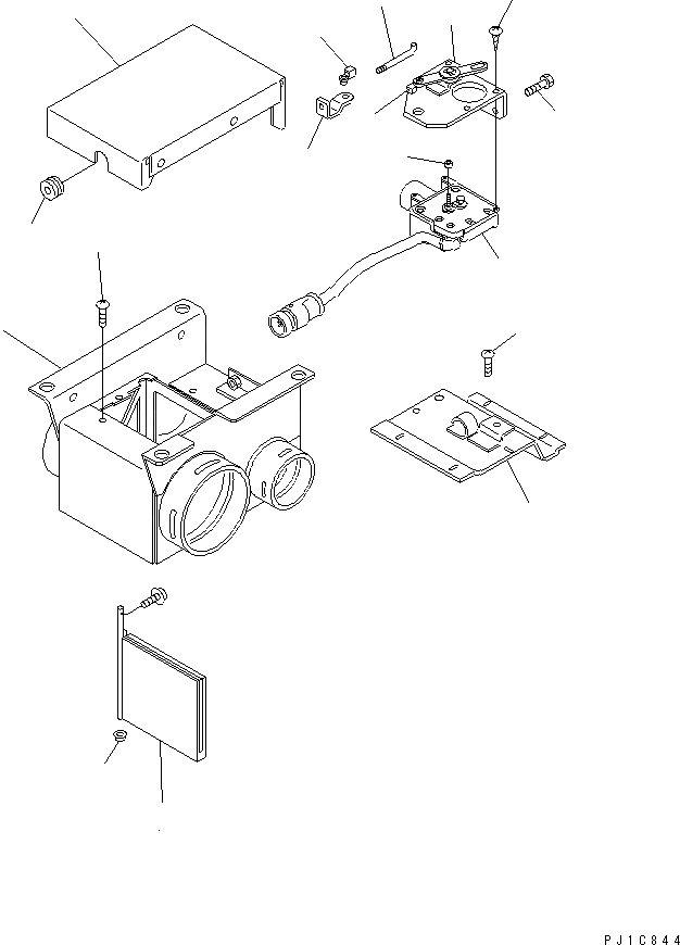 Схема запчастей Komatsu D85P-21-E - РАСПРЕДЕЛИТЕЛЬ. (ПРАВ.) КАБИНА ОПЕРАТОРА И СИСТЕМА УПРАВЛЕНИЯ
