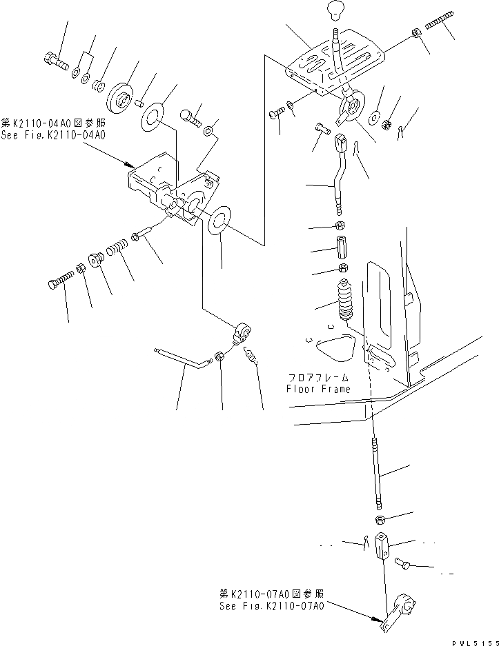 Схема запчастей Komatsu D85P-21-E - РЫЧАГ УПРАВЛ-Я ПОДАЧЕЙ ТОПЛИВА (ДЛЯ TBG.СПЕЦ-Я.) КАБИНА ОПЕРАТОРА И СИСТЕМА УПРАВЛЕНИЯ