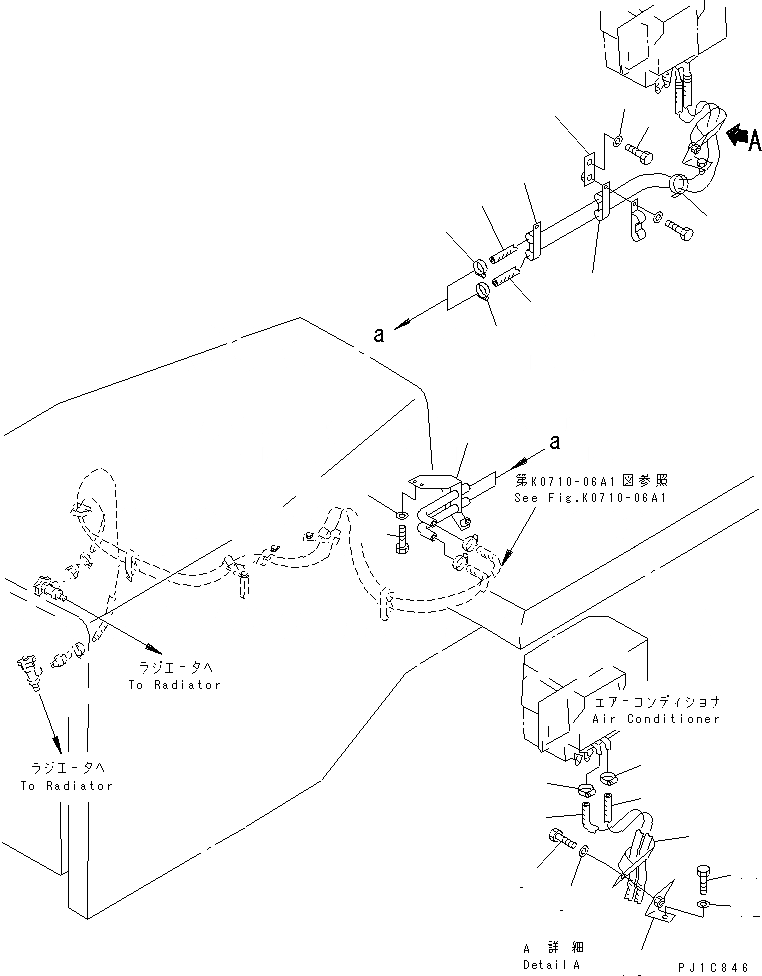 Схема запчастей Komatsu D85P-21-E - КОНДИЦ. ГИДР. ПРОВОД. ОБОГРЕВАТЕЛЯ КАБИНА ОПЕРАТОРА И СИСТЕМА УПРАВЛЕНИЯ