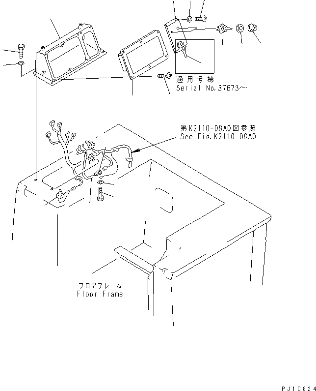Схема запчастей Komatsu D85P-21-E - ПАНЕЛЬ ПРИБОРОВ (С КАБИНОЙ) КАБИНА ОПЕРАТОРА И СИСТЕМА УПРАВЛЕНИЯ