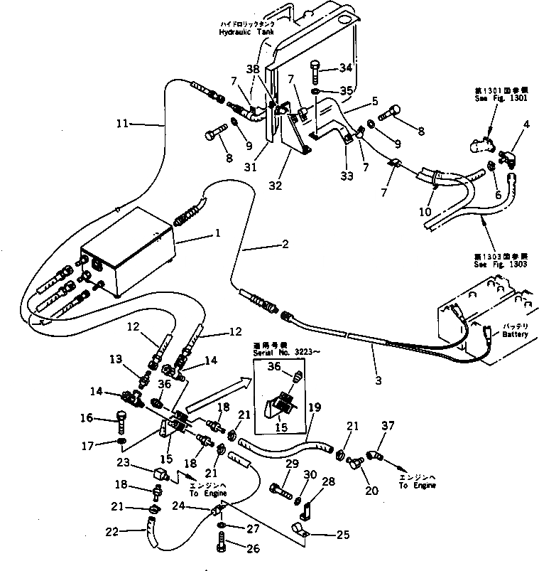 Схема запчастей Komatsu D85P-21 - ПРЕДПУСК. ПОДОГРЕВ ТРУБЫ(№-) КОМПОНЕНТЫ ДВИГАТЕЛЯ И ЭЛЕКТРИКА