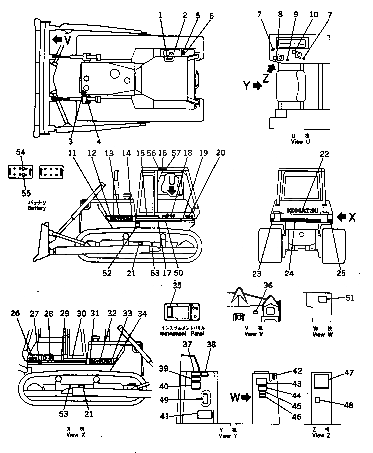 Схема запчастей Komatsu D85P-21 - МАРКИРОВКА (АНГЛ.)(№-9) МАРКИРОВКА¤ ИНСТРУМЕНТ И РЕМКОМПЛЕКТЫ