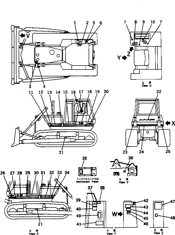 Схема запчастей Komatsu D85P-21 - MARKS И PLSTES (ARSBIC)(№-9) МАРКИРОВКА¤ ИНСТРУМЕНТ И РЕМКОМПЛЕКТЫ