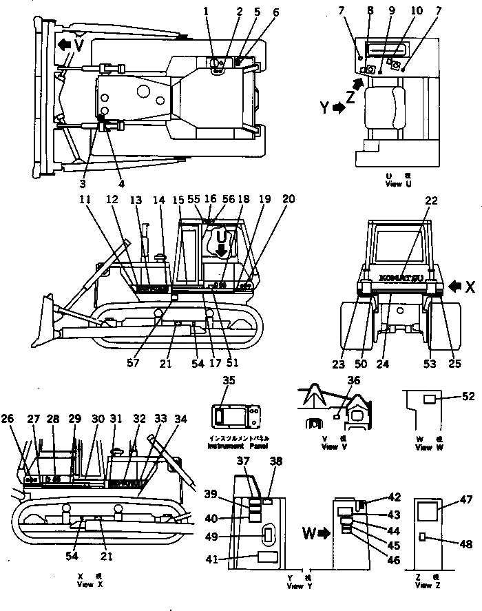 Схема запчастей Komatsu D85P-21 - МАРКИРОВКА (ПОРТУГАЛ.)(№-9) МАРКИРОВКА¤ ИНСТРУМЕНТ И РЕМКОМПЛЕКТЫ