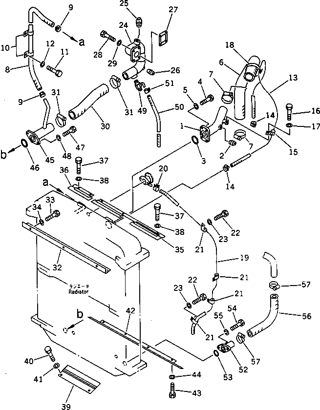Схема запчастей Komatsu D85P-21A - СИСТЕМА ТРУБ РАДИАТОРА И WIND ГИДРОМОЛОТ(№-) КОМПОНЕНТЫ ДВИГАТЕЛЯ И ЭЛЕКТРИКА