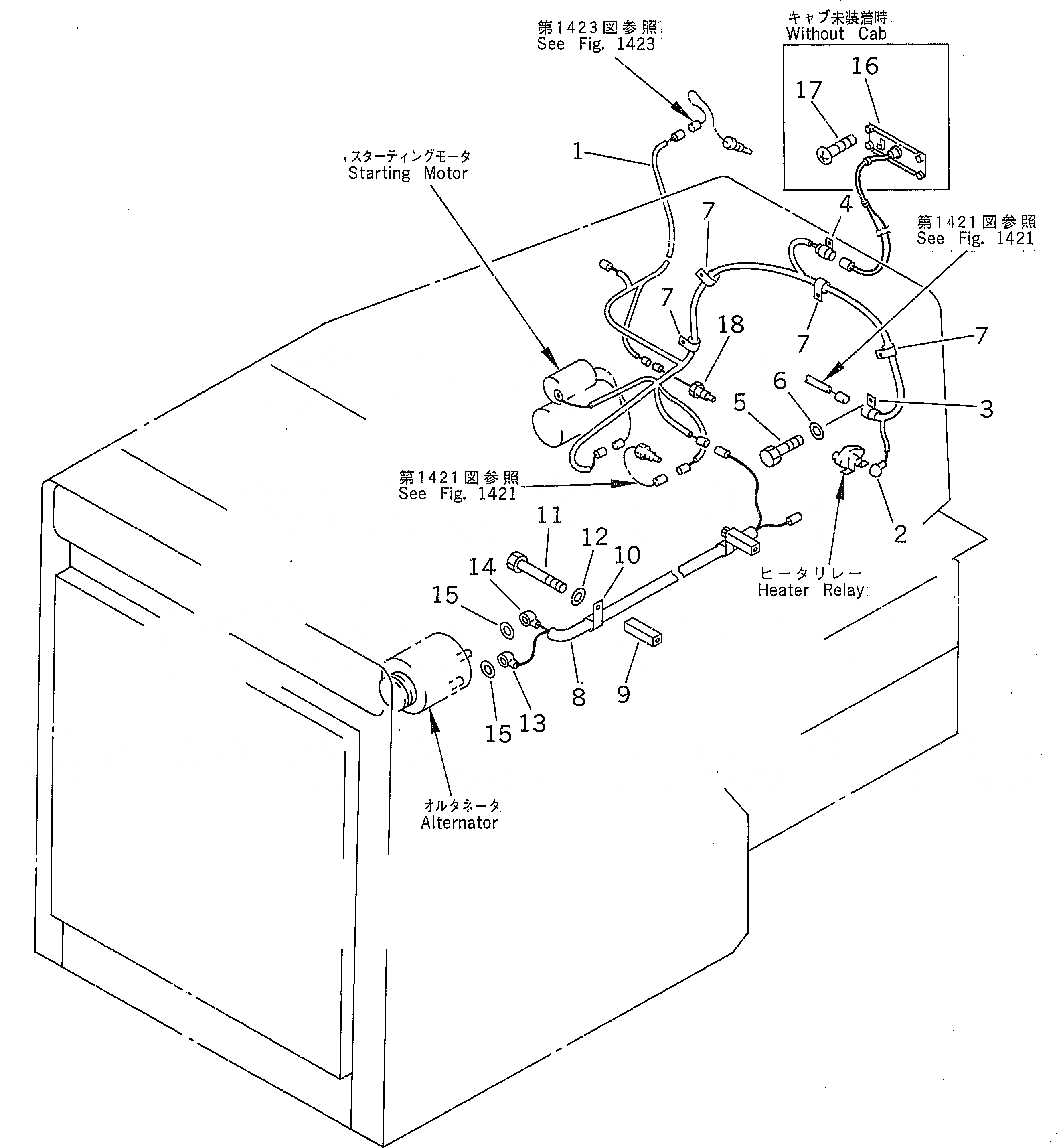 Схема запчастей Komatsu D85P-21A - ЭЛЕКТРИКА (/)(№-) КОМПОНЕНТЫ ДВИГАТЕЛЯ И ЭЛЕКТРИКА