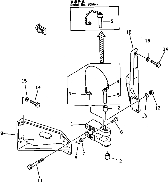 Схема запчастей Komatsu D85P-21A - СЦЕПНОЕ УСТРОЙСТВО (ДЛЯ СКРЕППЕРА)(№-) ЧАСТИ КОРПУСА