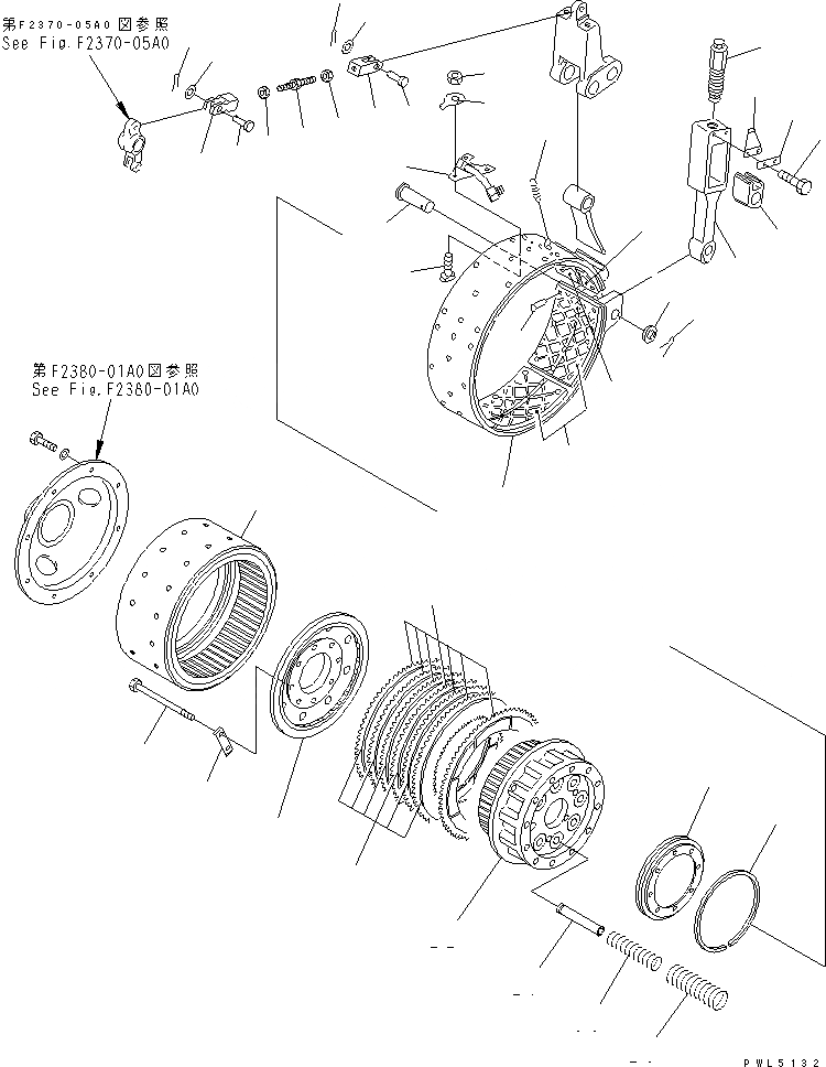 Схема запчастей Komatsu D85P-21-EP - ТОРМОЗНАЯ ЛЕНТА И БОРТОВ. ФРИКЦИОН (ДЛЯ СКРЕППЕРА) (ПРАВ.) ГТР CONVERTOR¤ ТРАНСМИССИЯ¤ РУЛЕВ. УПРАВЛЕНИЕ И КОНЕЧНАЯ ПЕРЕДАЧА
