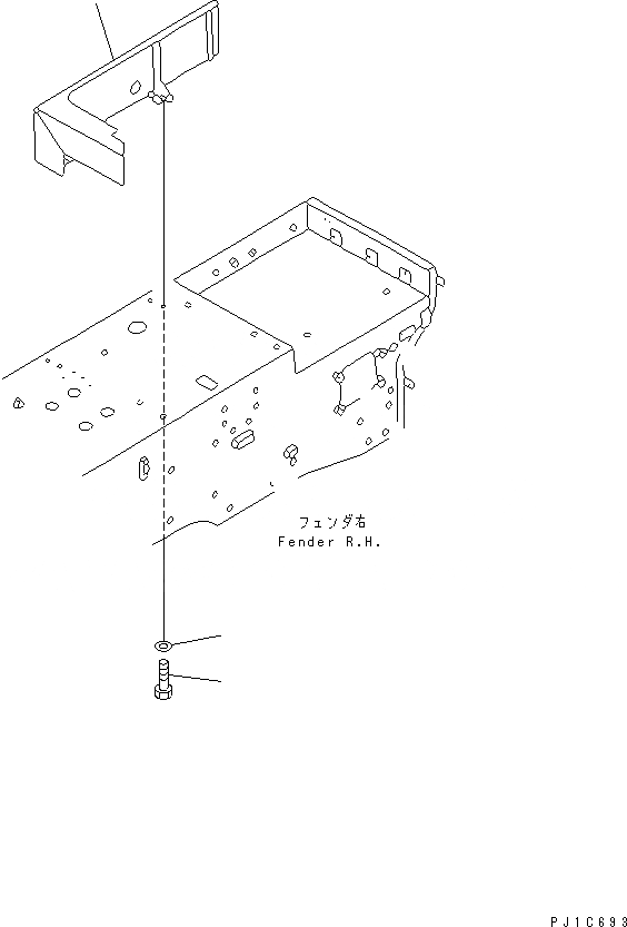 Схема запчастей Komatsu D85P-21-EP - ГИДР. БАК. COVER ЧАСТИ КОРПУСА