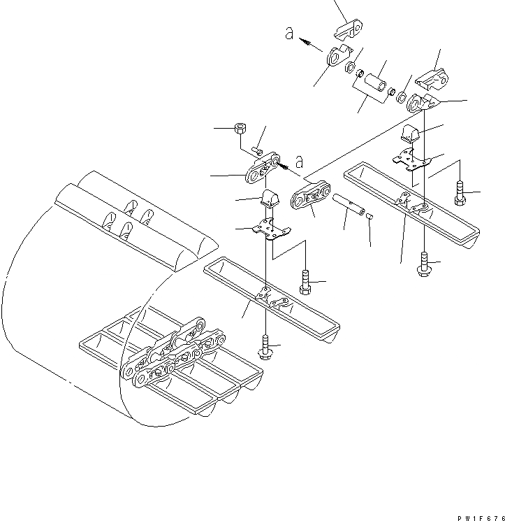 Схема запчастей Komatsu D85P-21-EP - ГУСЕНИЦЫ (СМАЗЫВ. ТИПА) (9MM ШИР.) (БОЛОТН.) (ДЛЯ УГОЛЬН. ИЛИ CHIP DOZER) (С РЕЗИН. БЛОК)(№888-) ГУСЕНИЦЫ