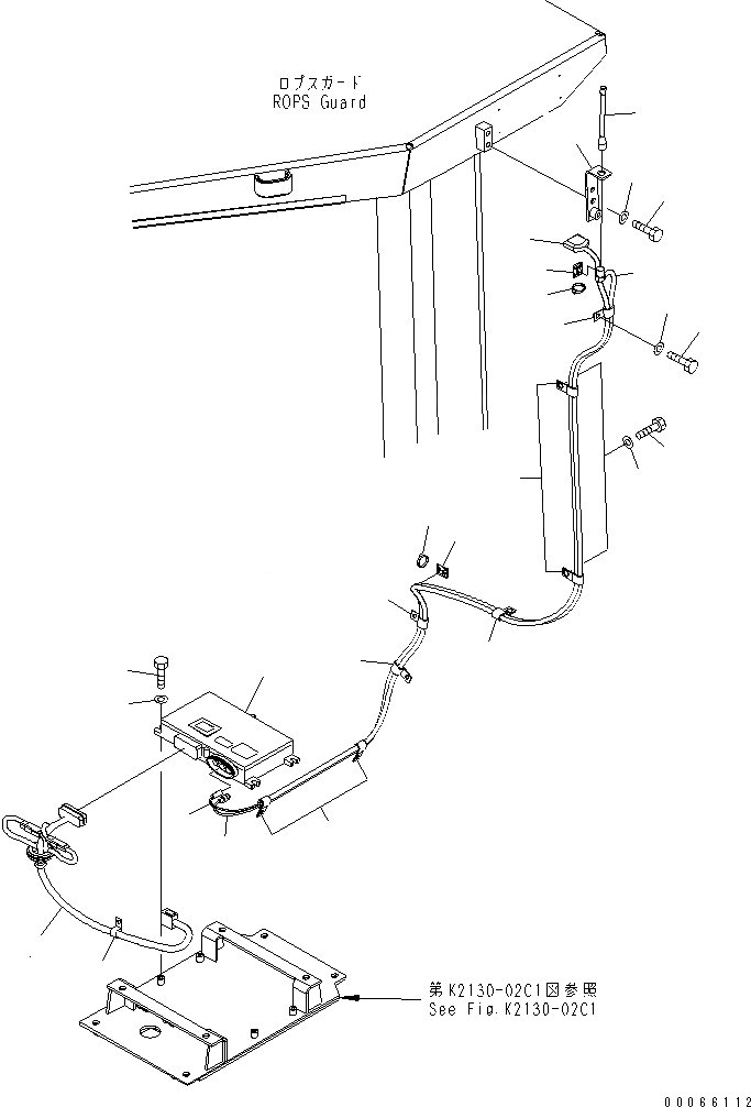Схема запчастей Komatsu D85PX-15E0 - KOMTRAX (ДЛЯ БЕЗ КАБИНЫ) (КРОМЕ ЯПОН.)(№-) ЭЛЕКТРИКА
