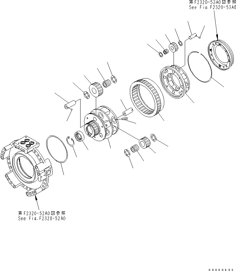 Схема запчастей Komatsu D85PX-15E0 - ТРАНСМИССИЯ (НЕСУЩИЙ ЭЛЕМЕНТ) (/)(№-) СИЛОВАЯ ПЕРЕДАЧА И КОНЕЧНАЯ ПЕРЕДАЧА
