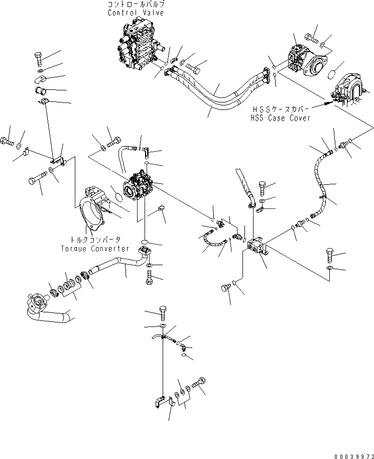 Схема запчастей Komatsu D85PX-15E0 - СИЛОВАЯ ПЕРЕДАЧА МАСЛОПРОВОДЯЩАЯ ЛИНИЯ (H.S.S.МОТОР И НАСОС ВЕНТИЛЯТОРА ЛИНИЯ)(№-) СИЛОВАЯ ПЕРЕДАЧА И КОНЕЧНАЯ ПЕРЕДАЧА