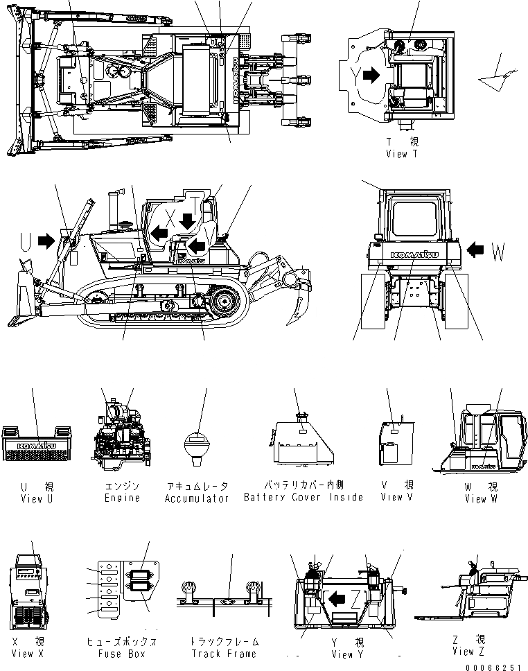 Схема запчастей Komatsu D85PX-15E0 - МАРКИРОВКА (КИТАЙ)(№-) МАРКИРОВКА