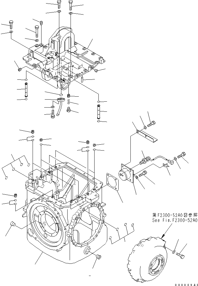 Схема запчастей Komatsu D85PX-15 - H.S.S (КОРПУС) (С ОБОГРЕВ-ЛЕМ) СИЛОВАЯ ПЕРЕДАЧА И КОНЕЧНАЯ ПЕРЕДАЧА